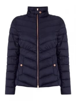 Barbour Aubern Chevron Quilted Jacket Blue