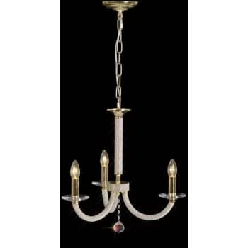 Elena pendant light 3 bulbs gold / crystal