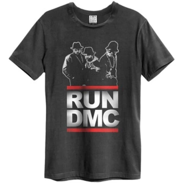 Amplified Amplified Men Silhouette Run DMC T-Shirt in Charcoal Size: X-Small Charcoal XS Male 5063238196742