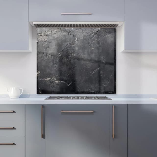 Warren Reed - Designer Dark Concrete Effect Kitchen Splashback in Green Size: 900mm x 650mm Green Unisex 900mm x 650mm