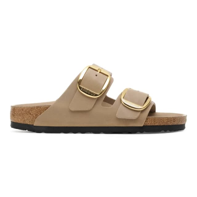 Birkenstock Leather sandals with a large buckle For Her Birkenstock Arizona Marron Female 40 Etroit