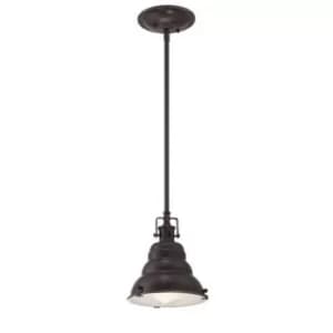 East Vale 1 Light Dome Ceiling Mini Pendant Palladian Bronze, E27