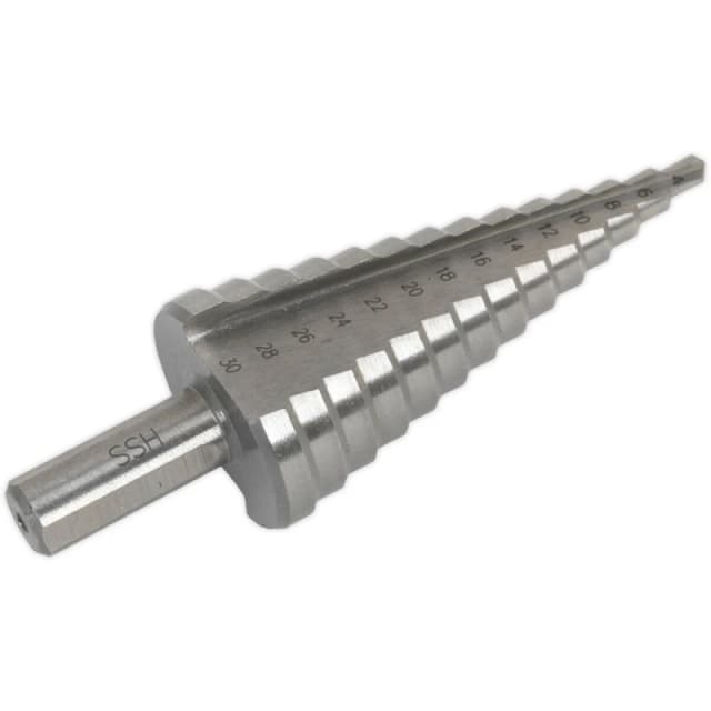 Loops HSS M2 Double Flute Step Drill Bit - 4mm to 30mm - Precision Hole Drilling Bit Multi