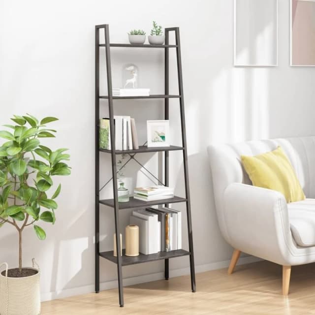 Vidaxl 5-tier Standing Shelf Black 56X35X174 Cm, Black 336369