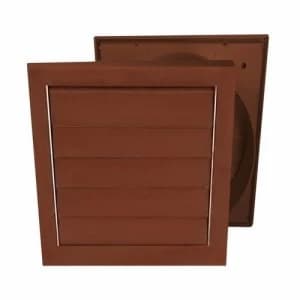 Zexum 4 100mm Gravity Shutter Vent Extractor Ventilation Grille - Brown