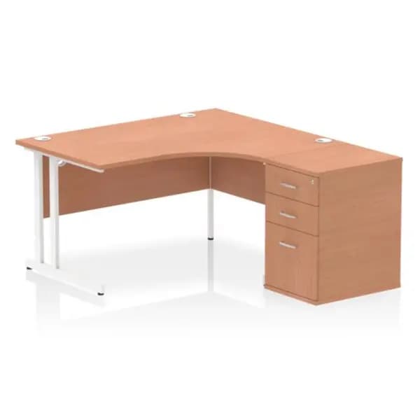 Dynamic Office Solutions Impulse 1400mm Cantilever Right Crescent Desk Workstation I004258