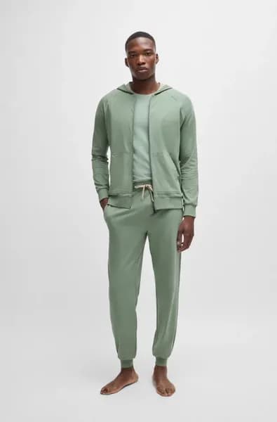 Hugo Boss Lounge Sporty Logo Sweatshirt Pyjama Long Sleeve Tops Small Green 52384215350