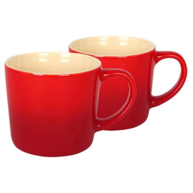 Argon Tableware New Bone China Ombre Mugs - 330Ml - Red - Pack Of 2