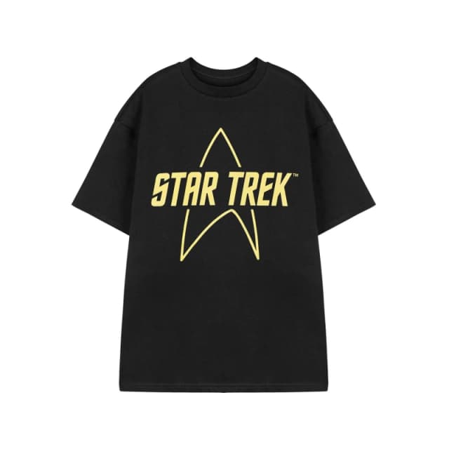 Star Trek Star Trek Men Short Sleeved T-Shirt in Black Size: Small Black S Male 5063203900428