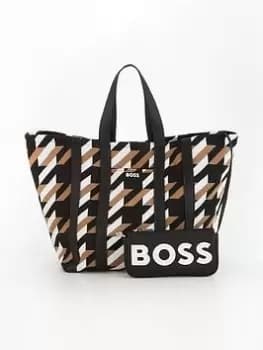 Boss Addison Houndstooth Shopper - Black