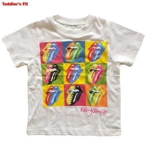 The Rolling Stones - Two-Tone Tongues Kids 12 Months T-Shirt - White