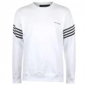 Religion Mens Bolt Stripe Sweater - WHITE