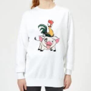 Moana Hei Hei and Pua Womens Sweatshirt - White - 3XL