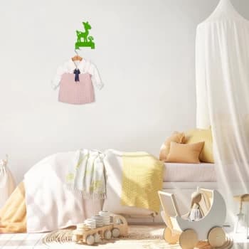 Deer - Green Green Metal Wall Hook