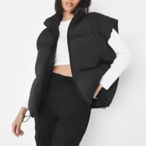 Missguided Boxy Puffer Gilet - Black