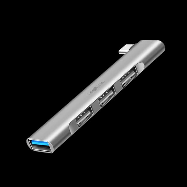 LogiLink USB 3.2 Gen1 Hub. 4-port. USB-C. 1x USB3.0 AF. 3x USB2.0 AF