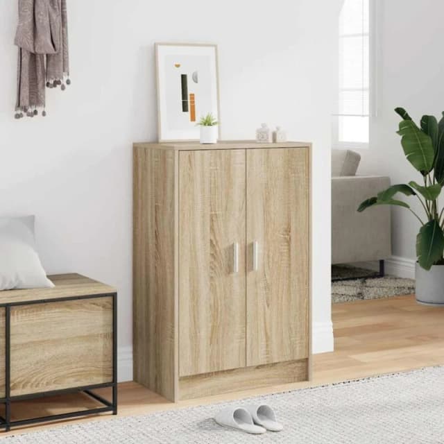 VIDAXL Shoe Cabinet Sonoma Oak 60x35x92cm Engineered Wood Vidaxl 8720286646106