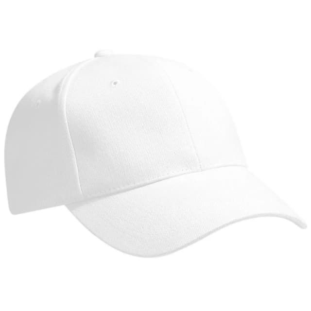 Beechfield Beechfield Men Pro-Style Heavy Brushed Cotton Baseball Cap Headwear Pack of 2 in White White One Size Male 5059269088460