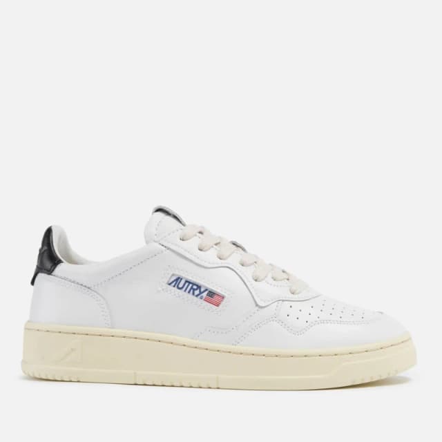 Autry Medalist Leather Court Trainers Black-White female UK 4