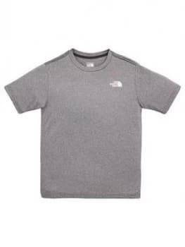 The North Face Boys Short Sleeved Reaxion 2.0 T-Shirt - Grey Heather