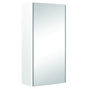 Wickes Semi-Frameless Single Mirror Bathroom Cabinet - White 310mm