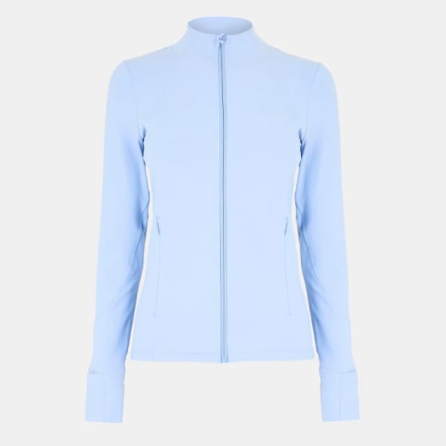 USA Pro Womens Core Fitness Long Sleeve Slim Fit Performance Training Jacket Brunera Blue female 8 (36)