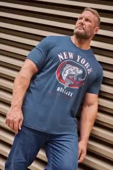 'New York' Fishing Print T-Shirt