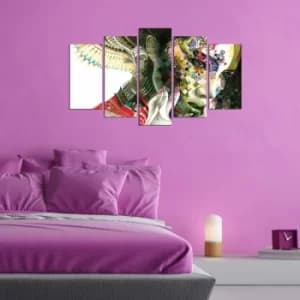 ABSW-02 Multicolor Decorative MDF Painting (5 Pieces)