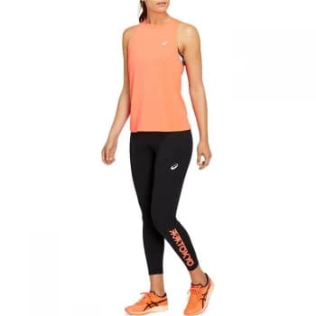 Asics Highwaist Tights Ladies - Black/Red