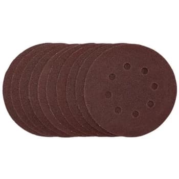 Draper - 54755 Sanding Discs, 125mm, Hook & Loop, 80 Grit, (10 Pack)