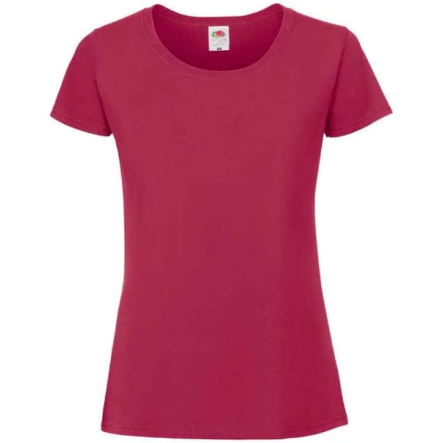 Fruit Of The Loom Iconic 195 Premium T-Shirt Dark Pink female