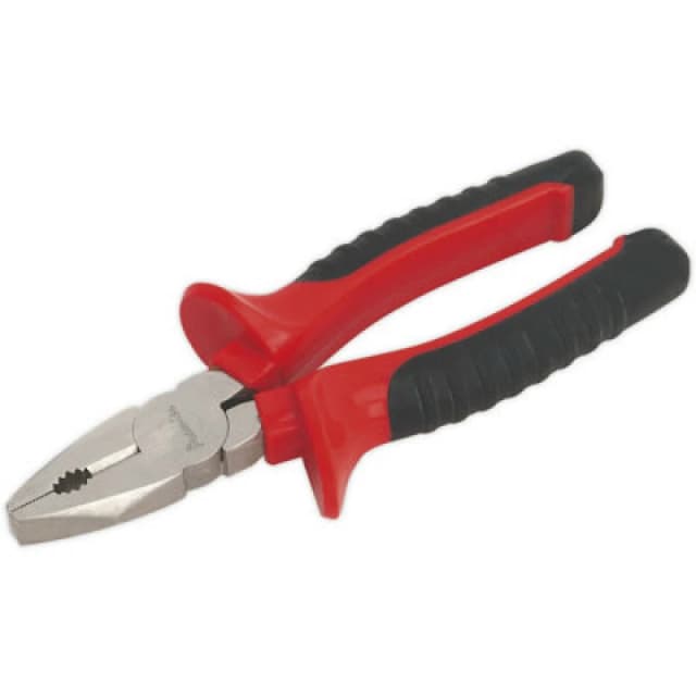 Loops 175mm Combination Pliers - Drop Forged Steel - 18mm Jaw Capacity - Comfort Grip Metallics