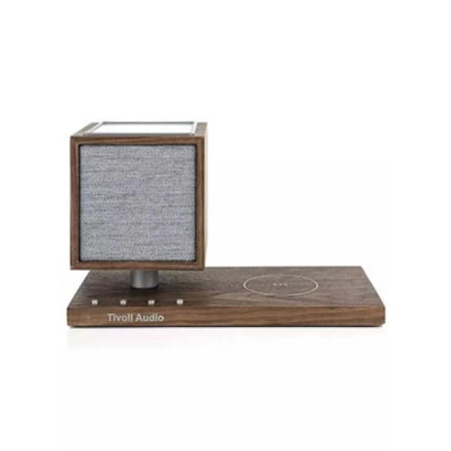 Tivoli Audio Revive Bluetooth Speaker With Wireless Charging Pad & Lamp Walnut / Grey