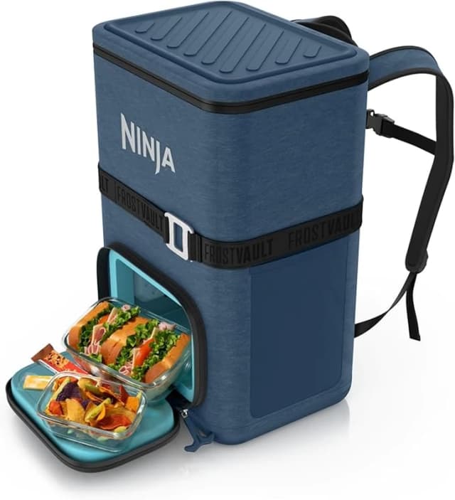 Ninja Outdoor Portable FrostVault Go 23L 36 Can Backpack Soft Cooler in Blue Blue Unisex