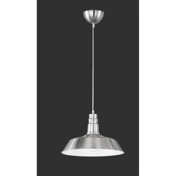 Will Modern Dome Pendant Ceiling Light Nickel Matt