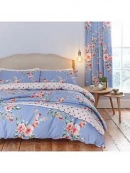 Catherine Lansfield Canterbury Duvet Cover Set - Blue