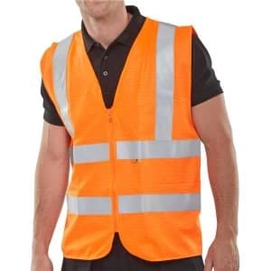 Click Fireretardant Small High Visibility Waistcoat Orange