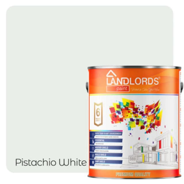 Landlords Paint - Anti-Damp Paint - Damp Proof Protection For Interior Walls & Ceilings - Pistachio White - 1L
