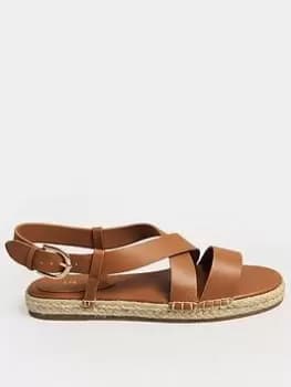 Long Tall Sally Sandal Espadrille - Tan, Brown, Size 9, Women