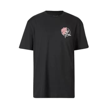 AllSaints Nurose Brace Short Sleeve Crew - Jet Black