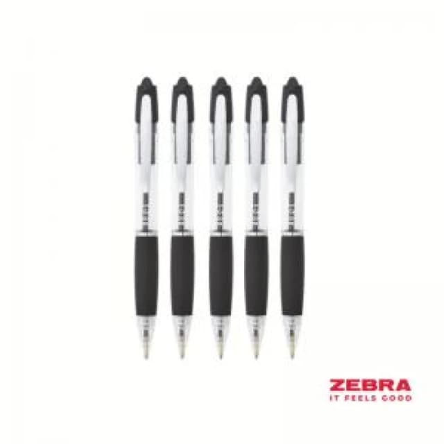 Zebra Z-Grip Max Retractable Ballpoint Pen 0.6mm Line Black (12 Pack)
