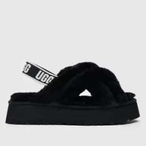 UGG Black Disco Cross Slide Slippers