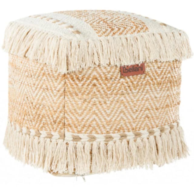 Beliani Boho Pouffe Alupola Jute Beige
