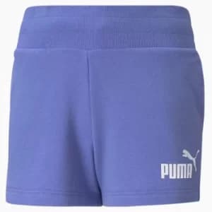 PUMA Essentials+ Youth Shorts, Hazy Blue, size 15-16 Youth, Clothing