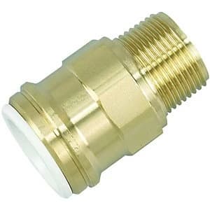 John Guest Speedfit 22MC(3/4)P Cylinder Connector Male - Brass 19 x 22mm