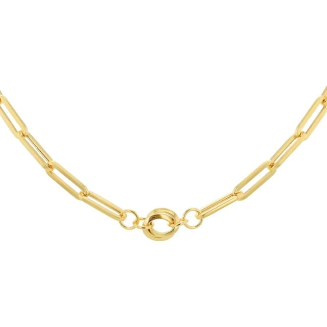 Be You 9ct Gold Knot and Paperlink Necklace Yellow Gold female 18in