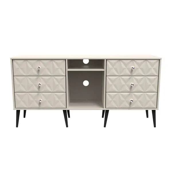 Welcome Furniture Ready Assembled Pixel 6 Drawer Sideboard In Kashmir Matt PXT247KMK