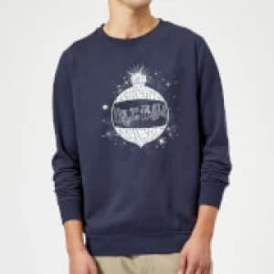 Harry Potter Yule Ball Baubel Christmas Sweatshirt - Navy - XXL