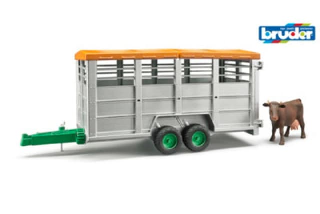 Bruder Bruder 1:16 Livestock trailer with 1 cow Detaile Multi unisex 01:16