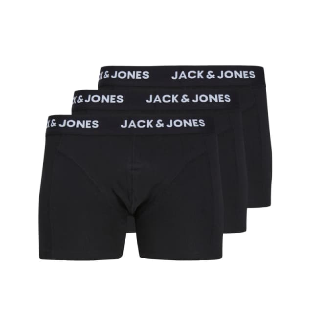 Jack and Jones Anthony 3 Pack Boxer Trunk Mens - Black S